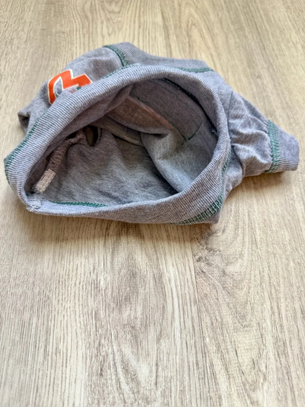 Miami Hurricanes - Gray Pet/Dog Shirt - Athletics Team Tee (Orange & Green) XS